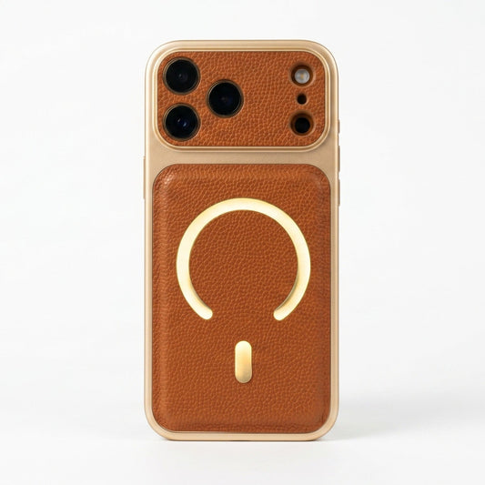 Mag Safe-compatible leather phone case
