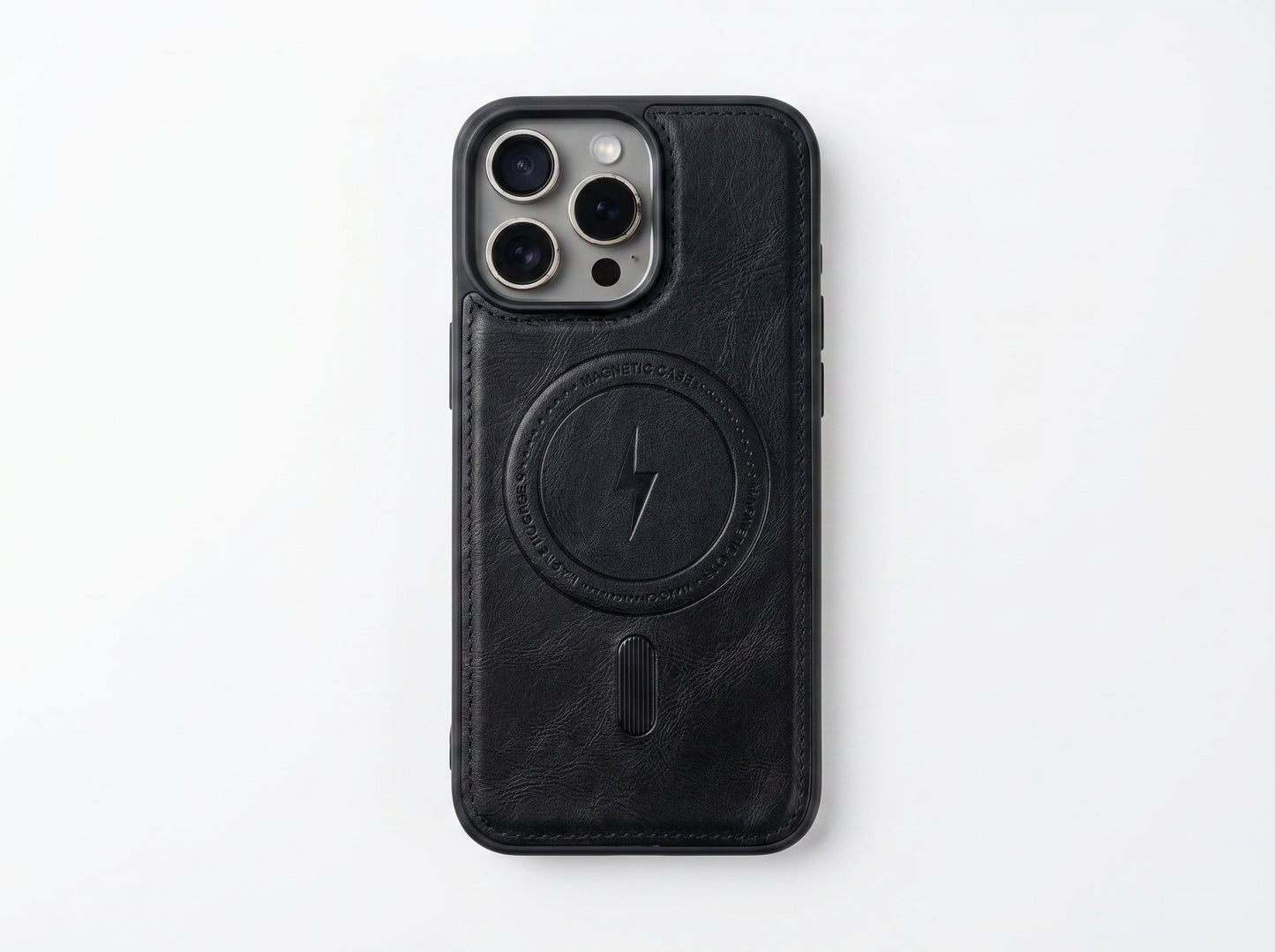 Leather case with wallet and Mag Safe