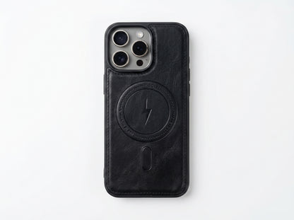 Leather case with wallet and Mag Safe