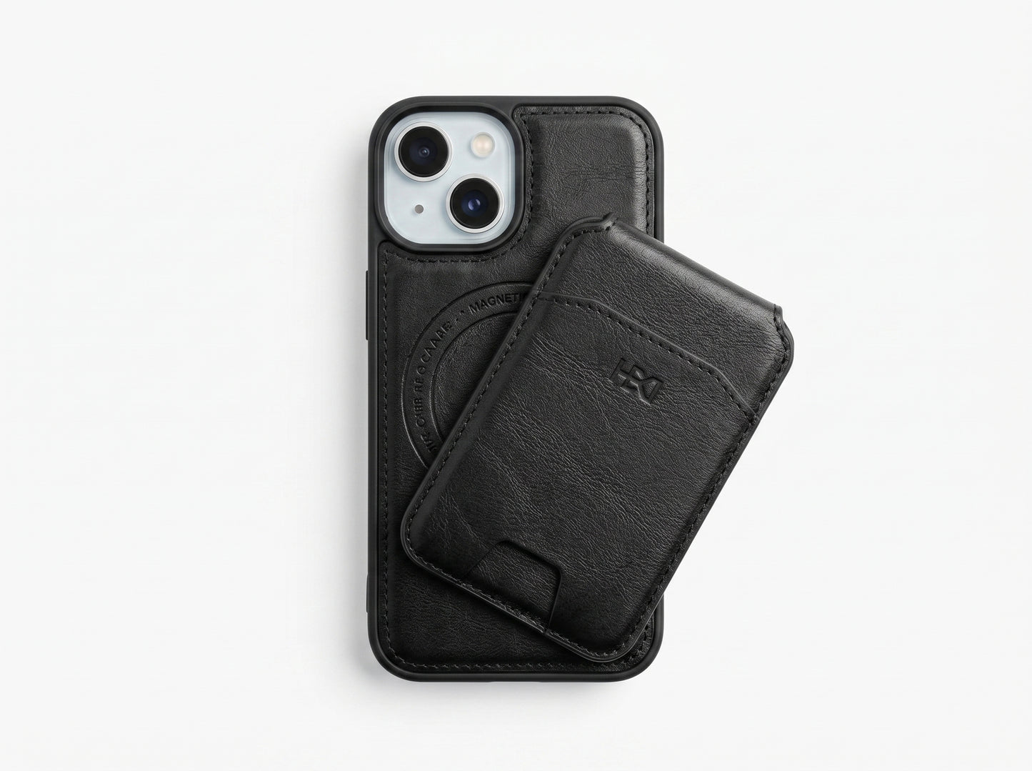 Leather case with wallet and Mag Safe